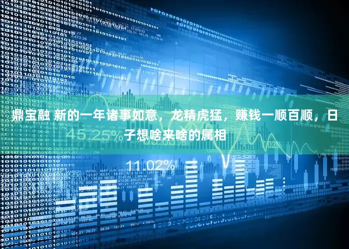 鼎宝融 新的一年诸事如意，龙精虎猛，赚钱一顺百顺，日子想啥来啥的属相
